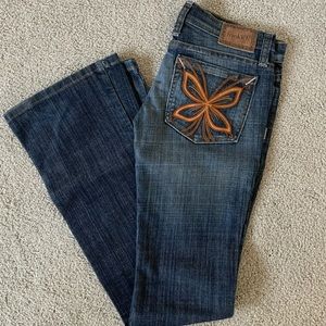 Frankie B Dark Wash Fit Flare Jeans